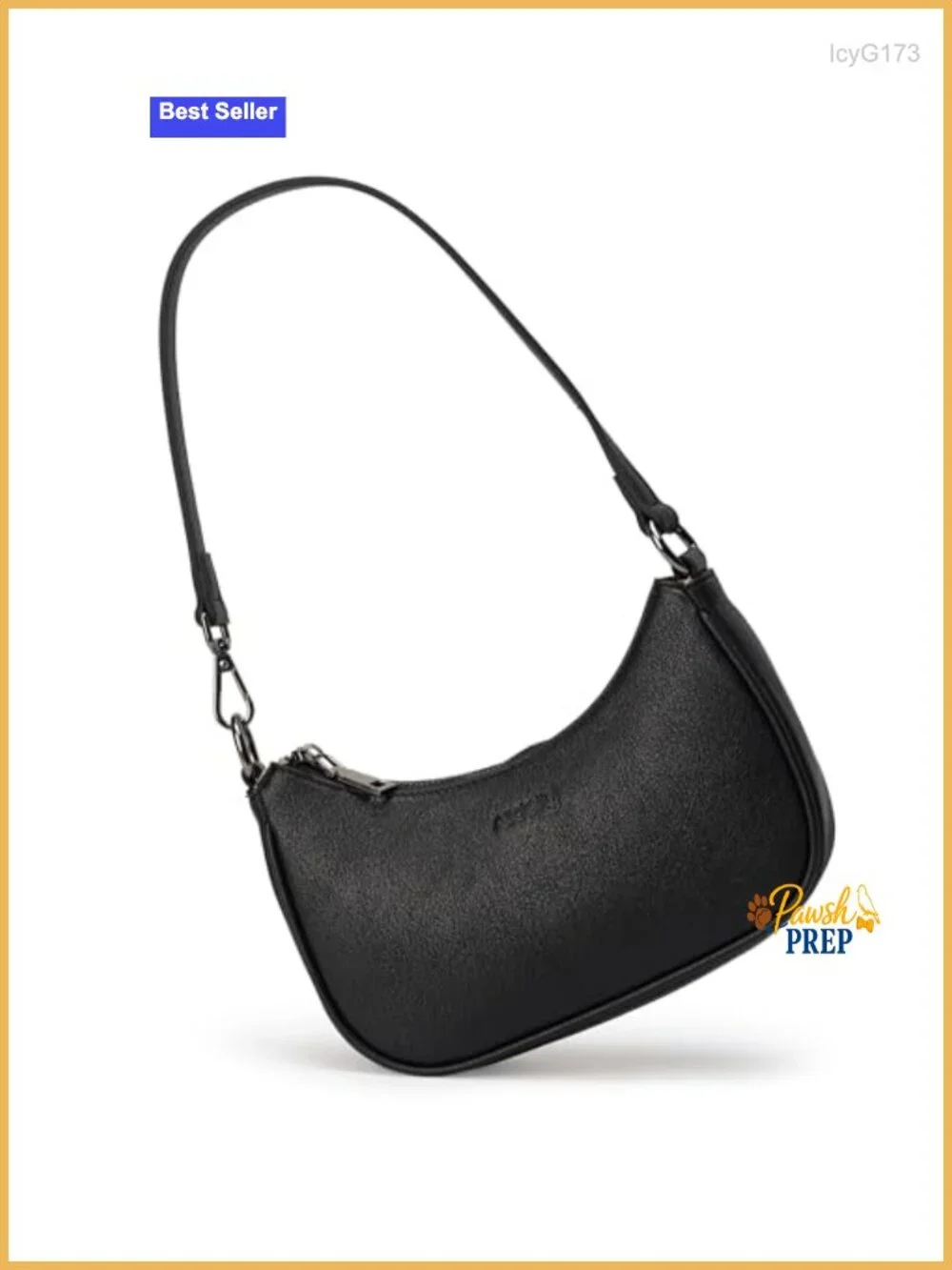 Vegan Leather Mini Crescent Hobo Shoulder Bag Lightweight Small Purse